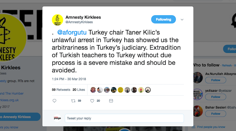 La oficina local de Amnistía Internacional pide a Kosovo que evite la extradición de profesores turcos