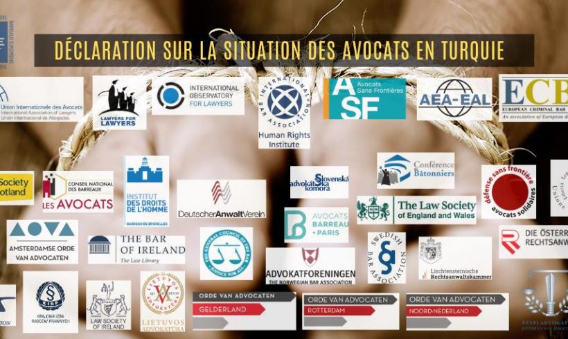 Más de 30 organizaciones de abogados y Colegios de abogados publicaron una declaración conjunta sobre la situación de los abogados en Turquía